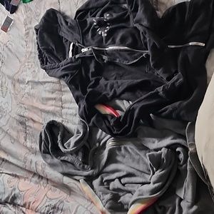 Spiritual gangster zipup hoodies both size small, both guc with some fading